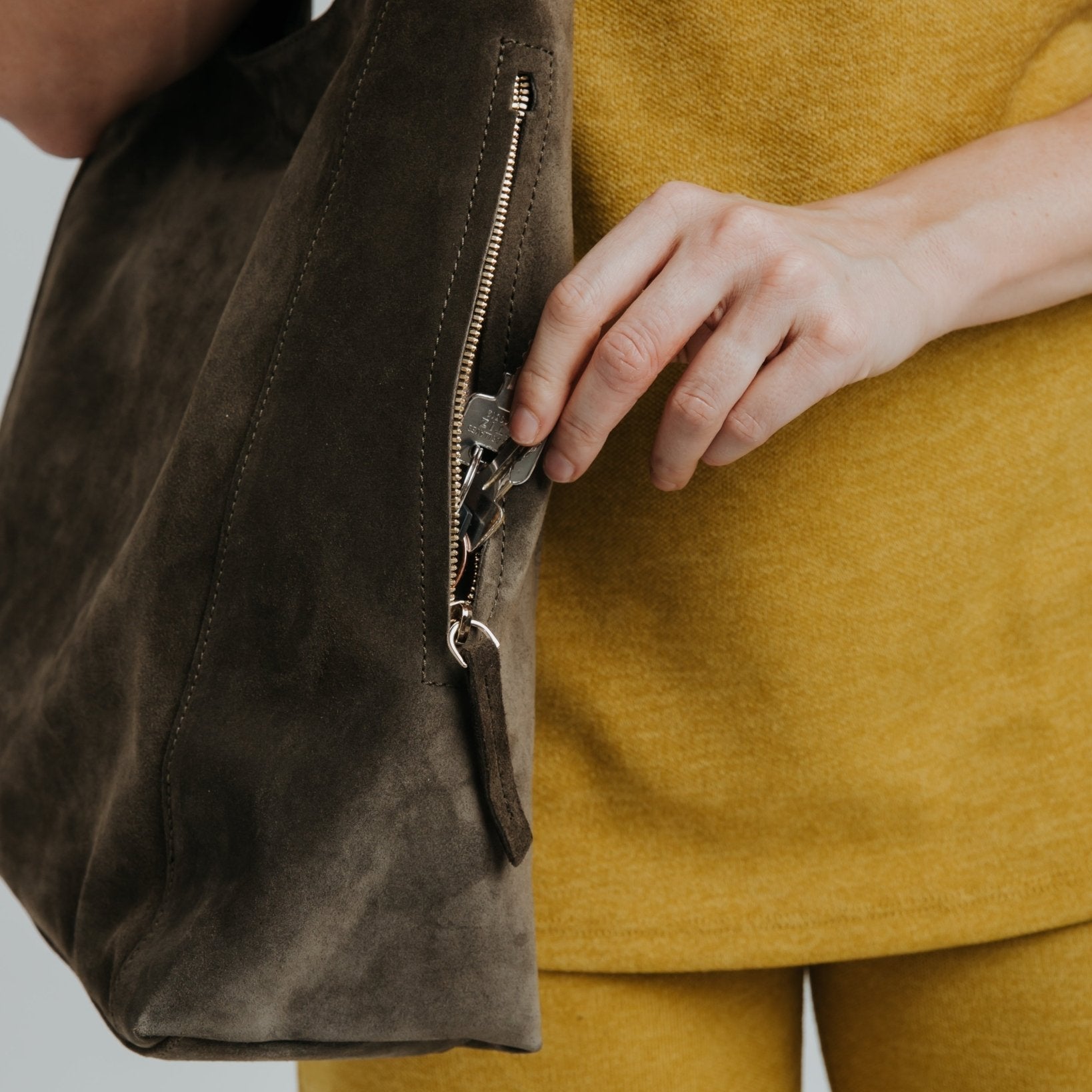 Double Zip Hobo Bag - Nappa Black - ann kurz