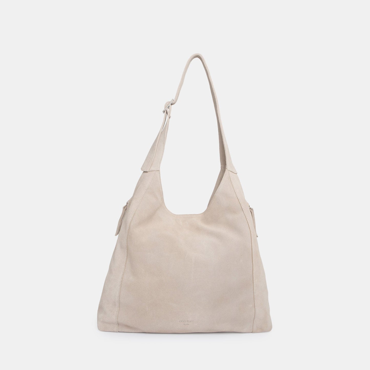 Double Zip Hobo Bag - Suede Caramelo - ann kurz