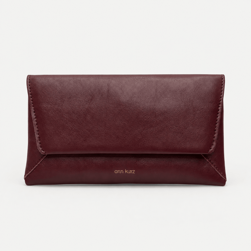 Envelope Wallet - Grain leather Burgundy - ann kurz