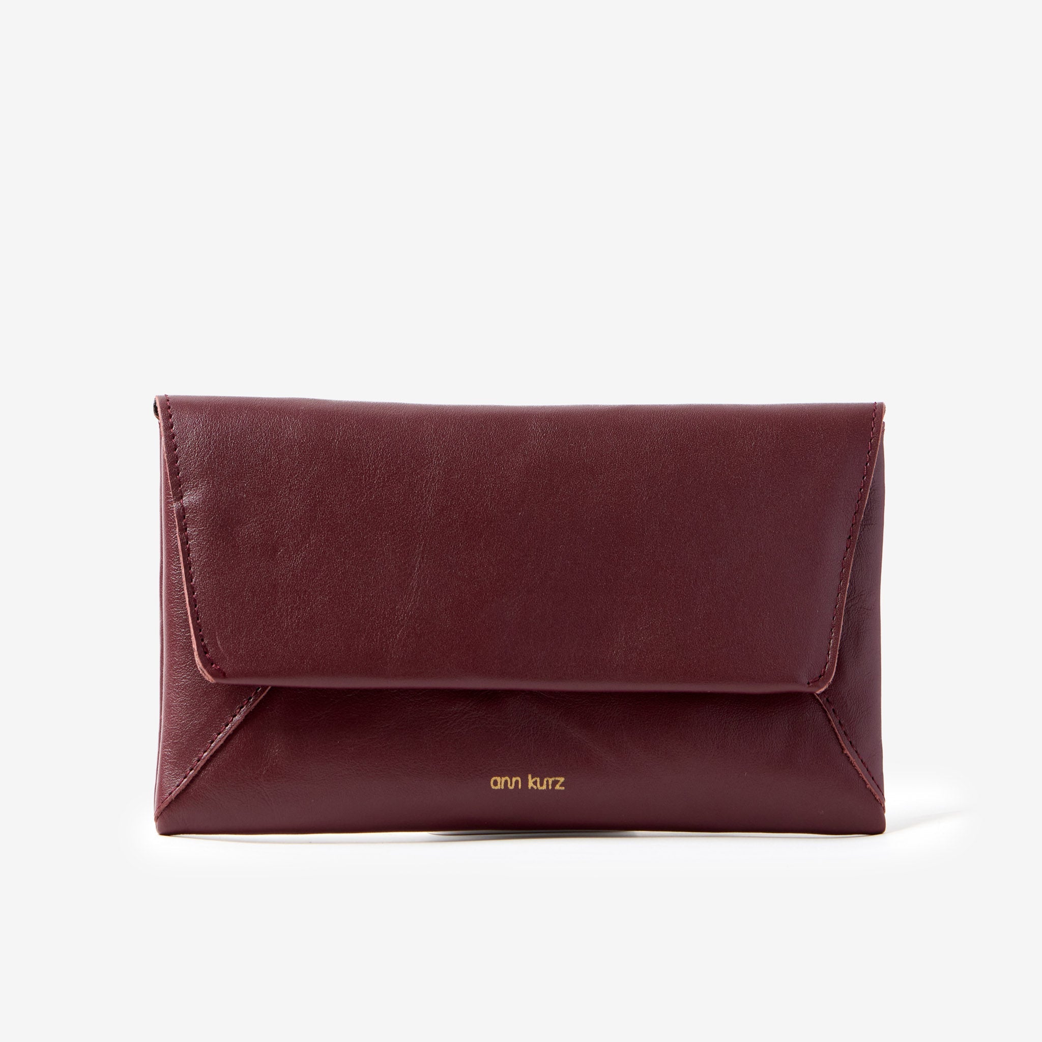Envelope Wallet - Grain leather Burgundy - ann kurz