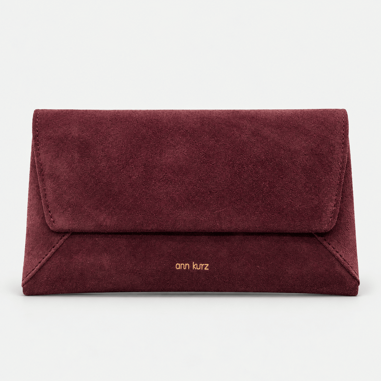Envelope Wallet - Suede Burgundy - ann kurz