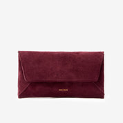 Envelope Wallet - Suede Burgundy - ann kurz