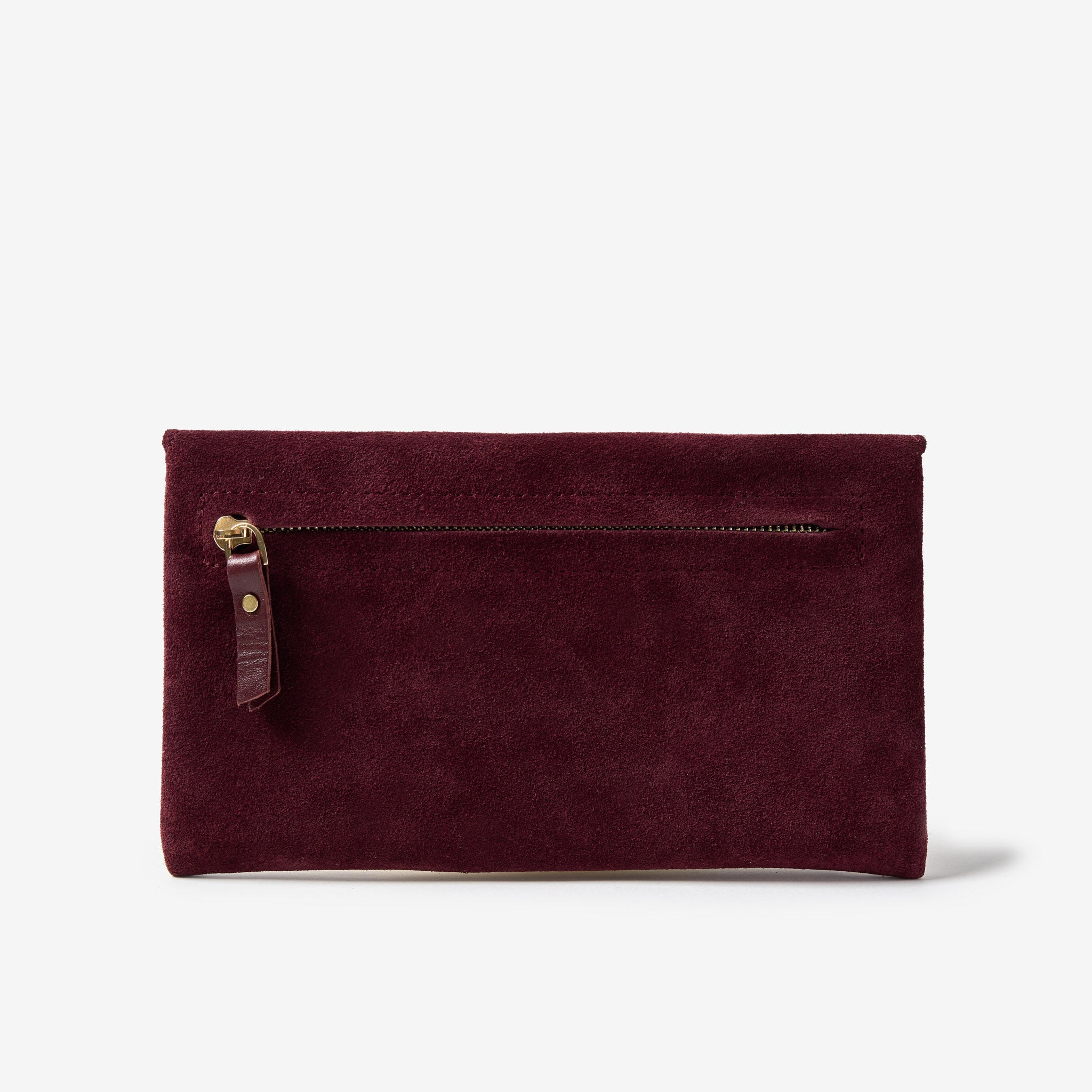 Envelope Wallet - Suede Burgundy - ann kurz