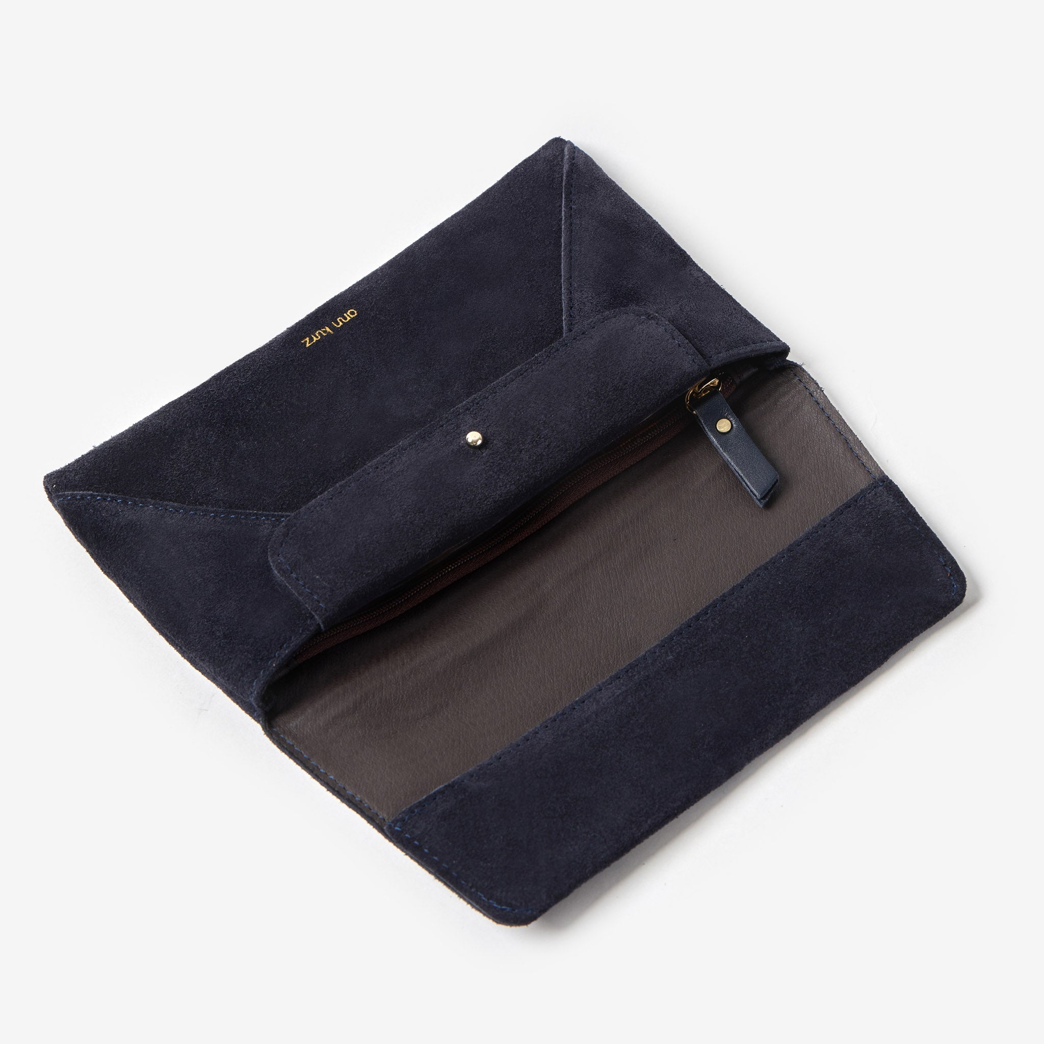 Envelope Wallet - Suede Navy - ann kurz