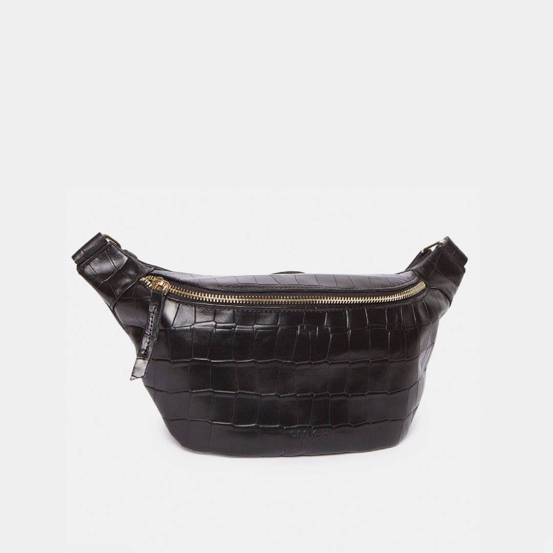 Fanny Pack - Croco Print Black - ann kurz