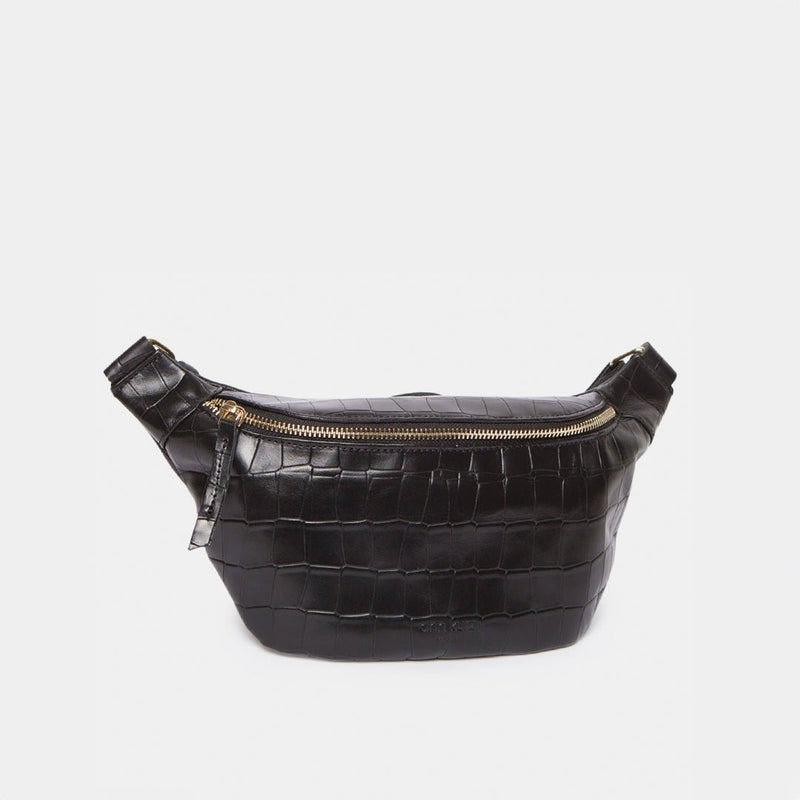 Fanny Pack - Croco Print Black - ann kurz