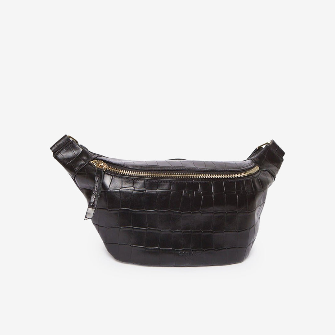 Fanny Pack - Croco Print Black