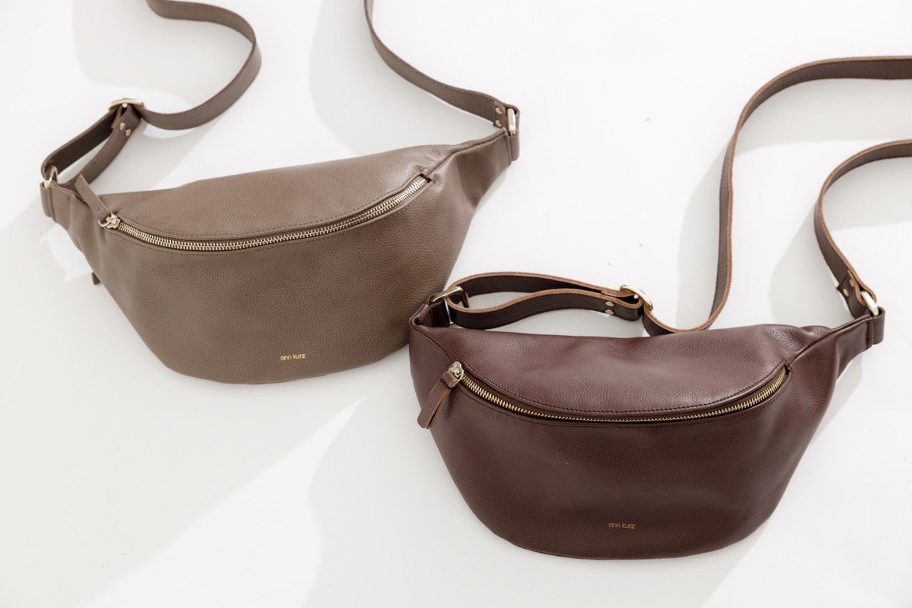 Fanny Pack Large - Grained Taupe - ann kurz