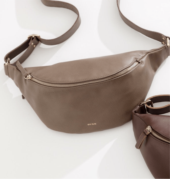 Fanny Pack Large - Grained Taupe - ann kurz