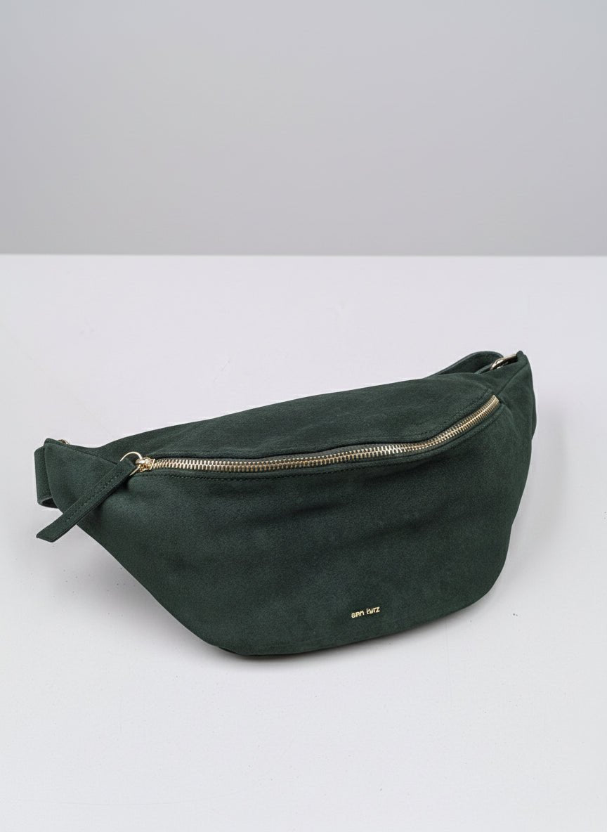 Fanny Pack Large - Suede Bottle Green - ann kurz