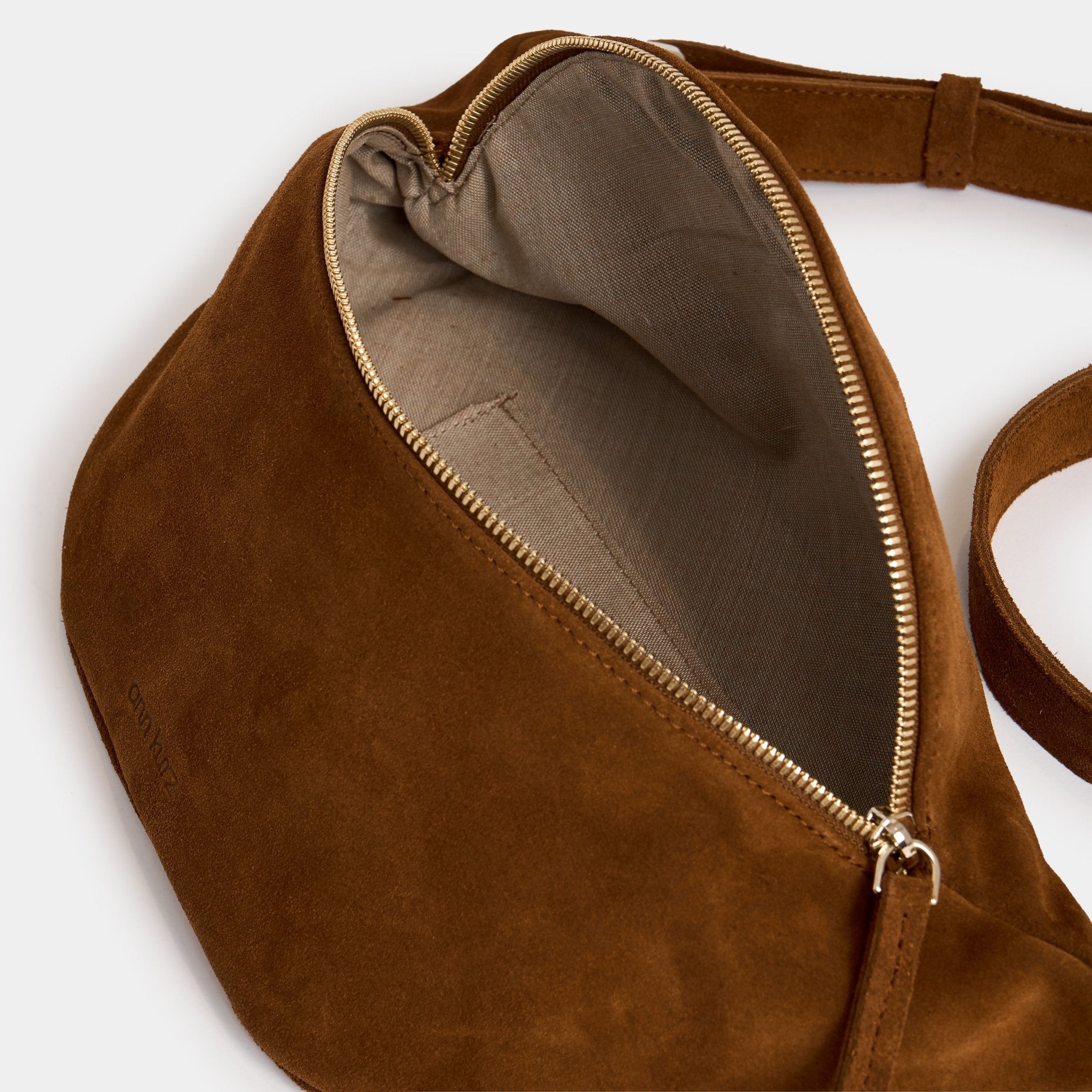Fanny Pack Large - Suede Brown - ann kurz