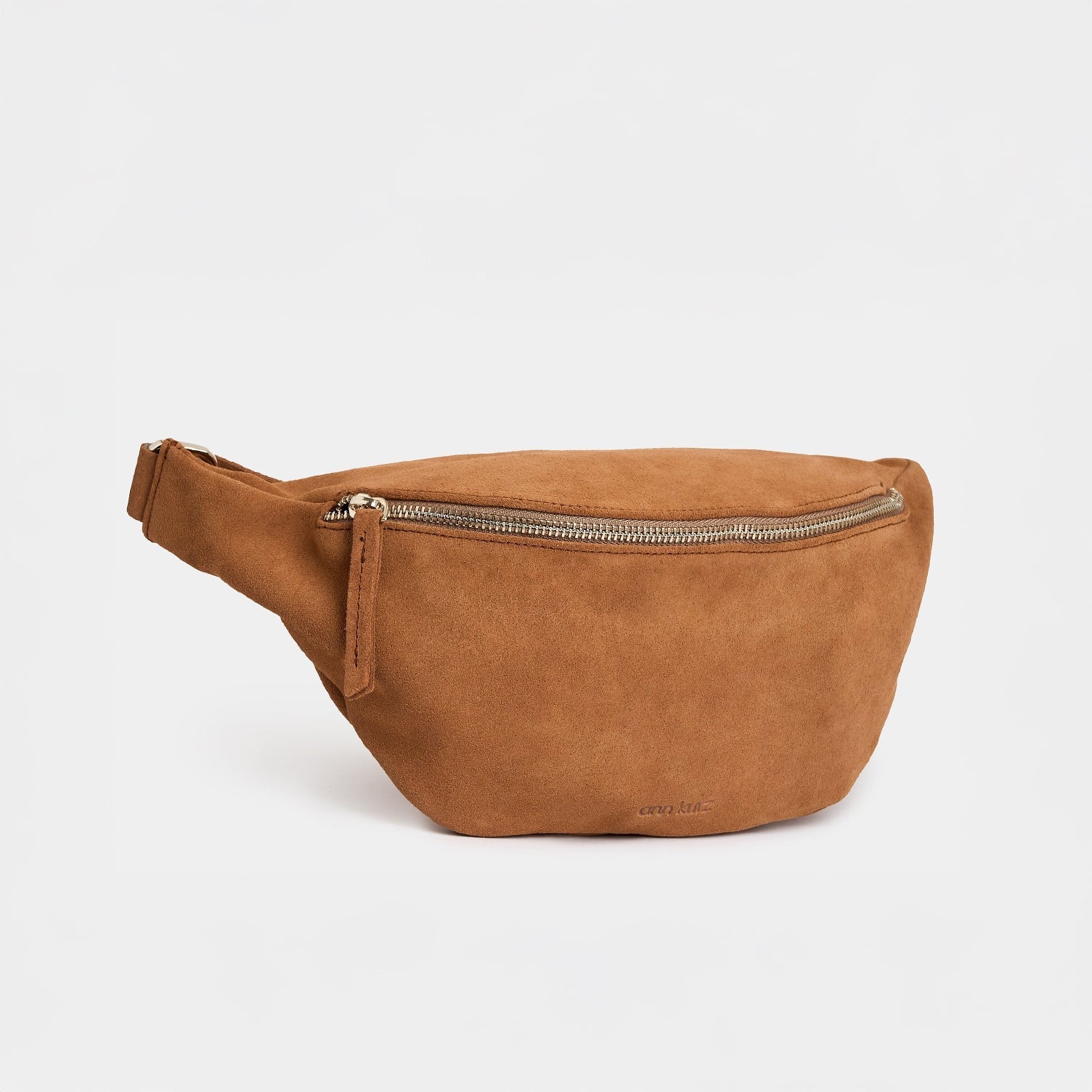 Fanny Pack Large - Suede Dark Nude - ann kurz