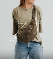 Fanny Pack Large - Suede Olive - ann kurz