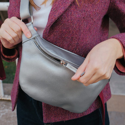 Fanny Pack - Metallic Silver - ann kurz