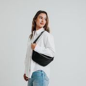 Fanny Pack - Nappa Black - Silver - ann kurz
