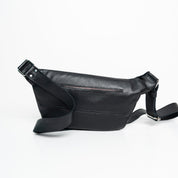 Fanny Pack - Nappa Black Silver Details - ann kurz