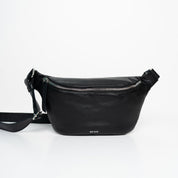 Fanny Pack - Nappa Black Silver Details - ann kurz