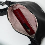 Fanny Pack - Nappa Black Silver Details - ann kurz