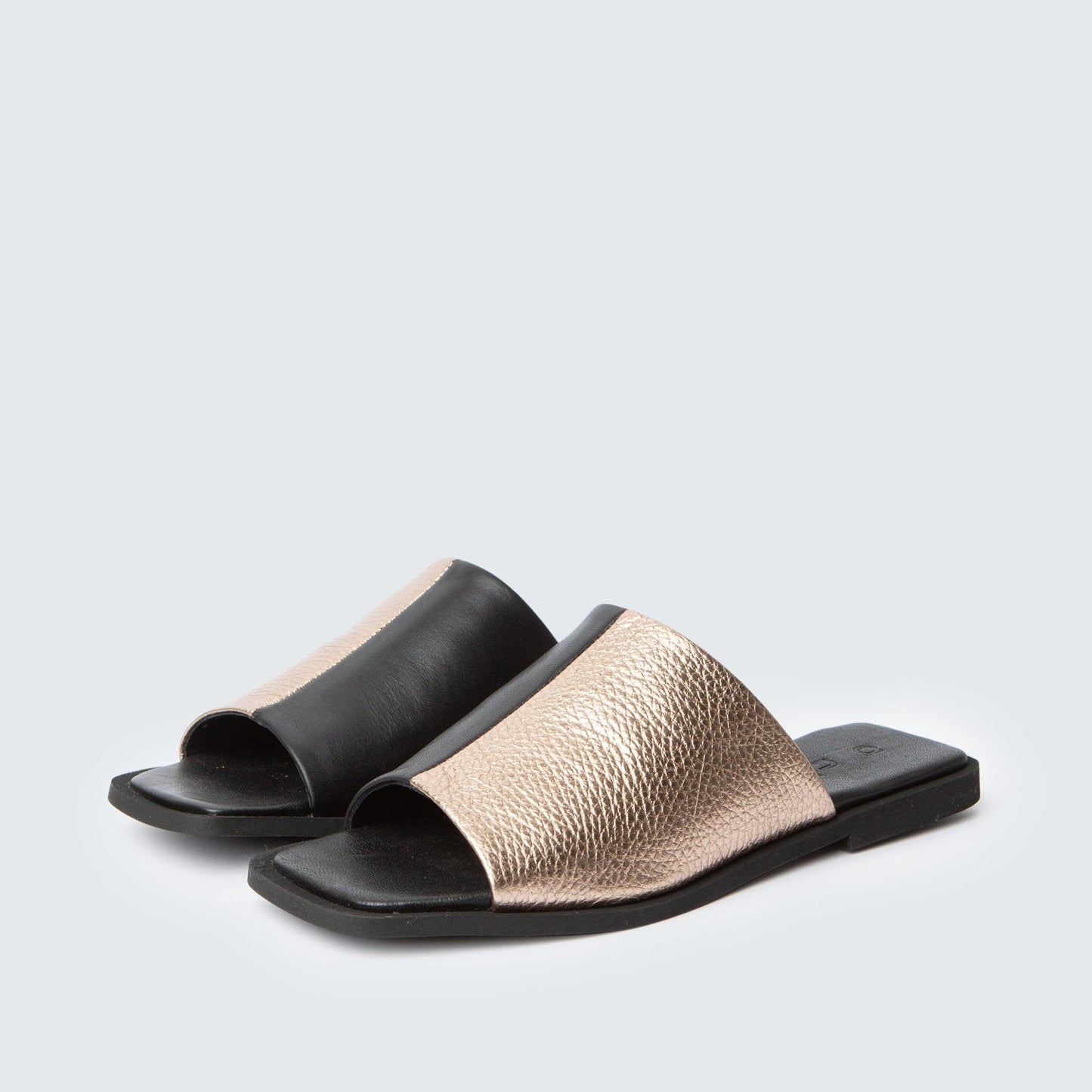 Flat Duo - Metallic Rosé & Nappa Black - 36 - ann kurz