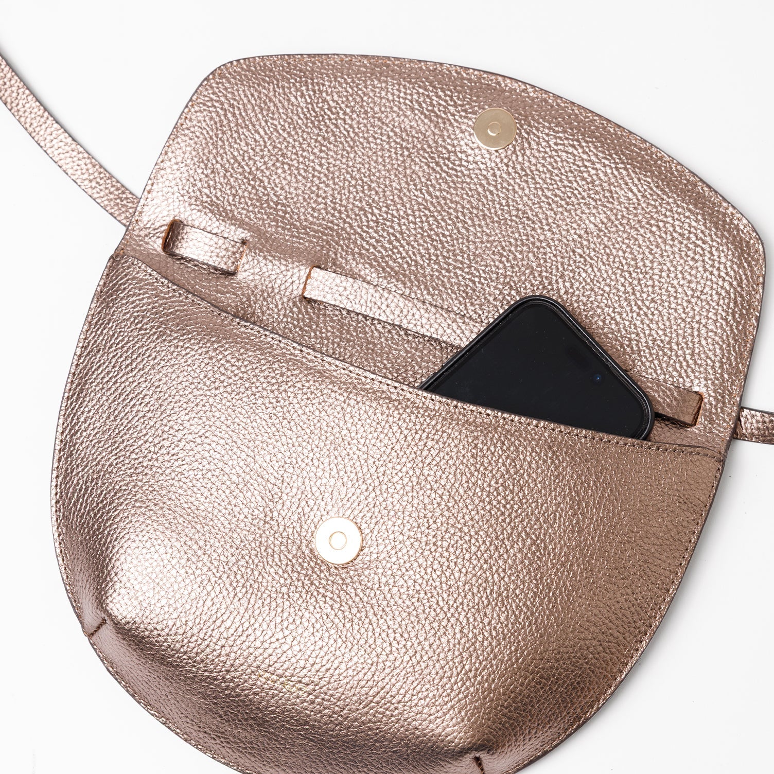 Grace Clutch - Metallic Metal Grey - ann kurz