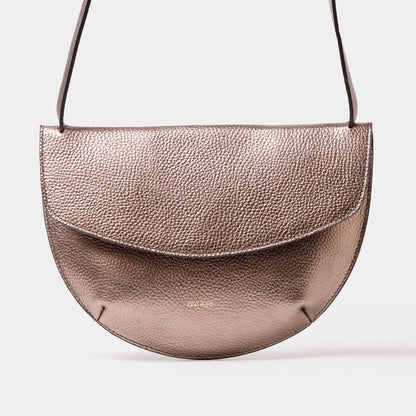 Grace Clutch - Metallic Metal Grey - ann kurz