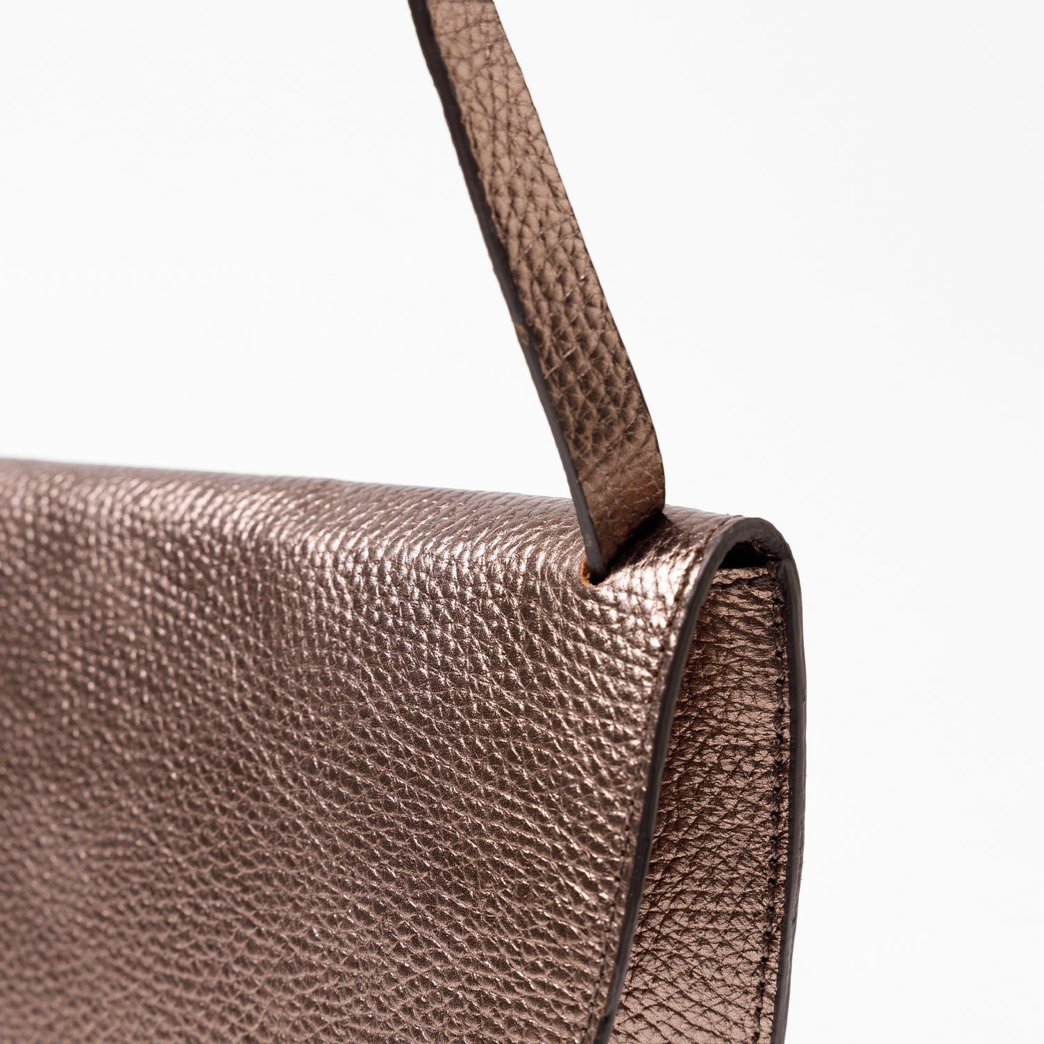 Grace Clutch - Metallic Metal Grey - ann kurz