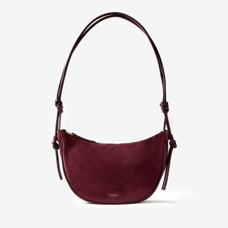 Half Moon - Suede Burgundy - ann kurz