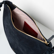 Half Moon - Suede Navy - ann kurz