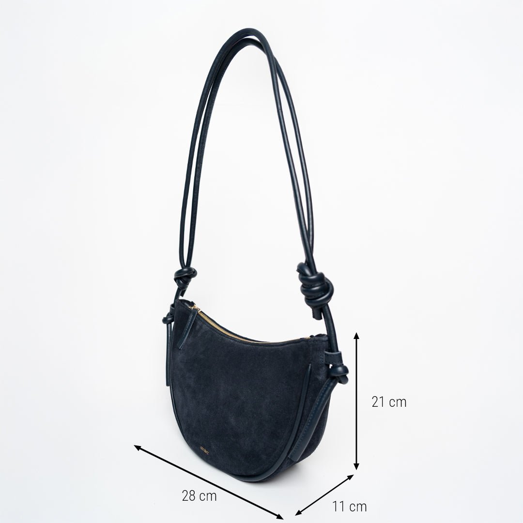 Half Moon - Suede Navy - ann kurz