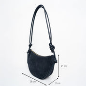Half Moon - Suede Navy - ann kurz
