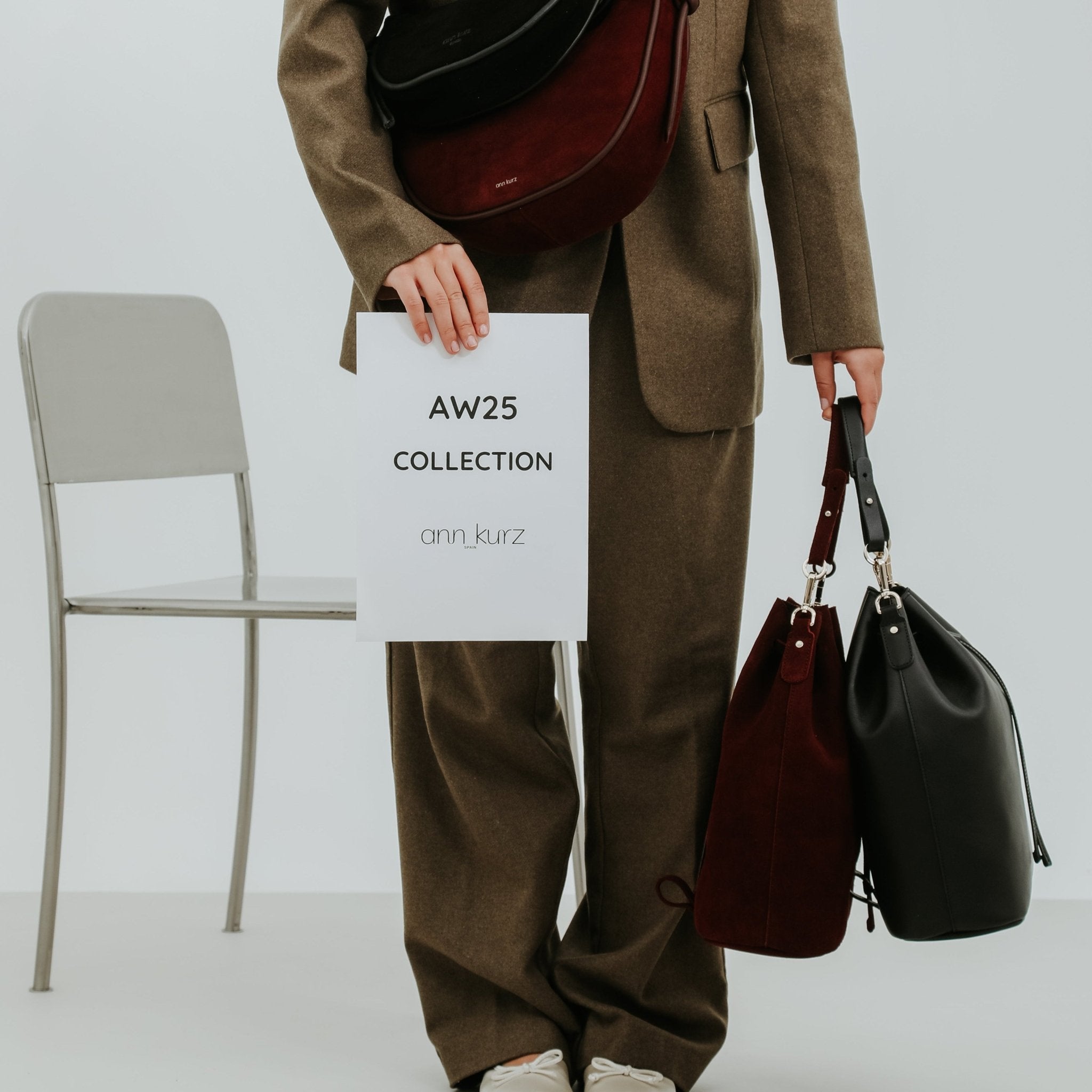 Half Moon with Knots - Mix Burgundy - ann kurz