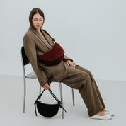 Half Moon with Knots - Mix Burgundy - ann kurz