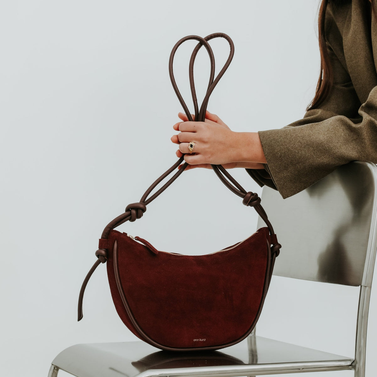 STEVEN suede half moon jacquard buckle Half Moon – Bed|Stü main image 2