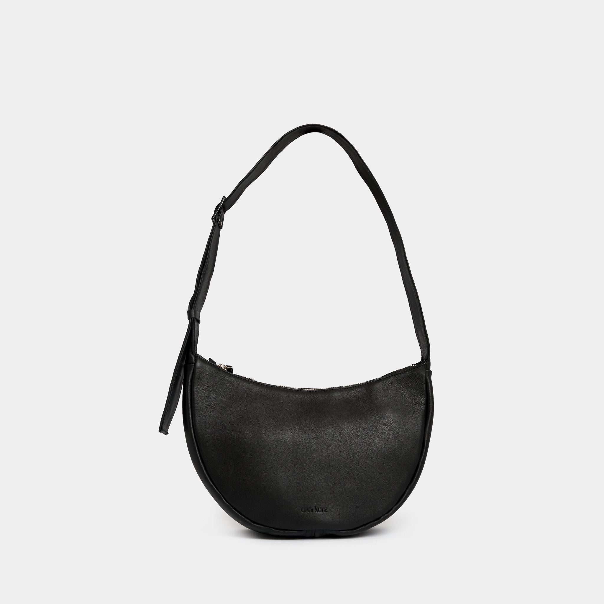 Large Half Moon Bag - Nappa Black - ann kurz