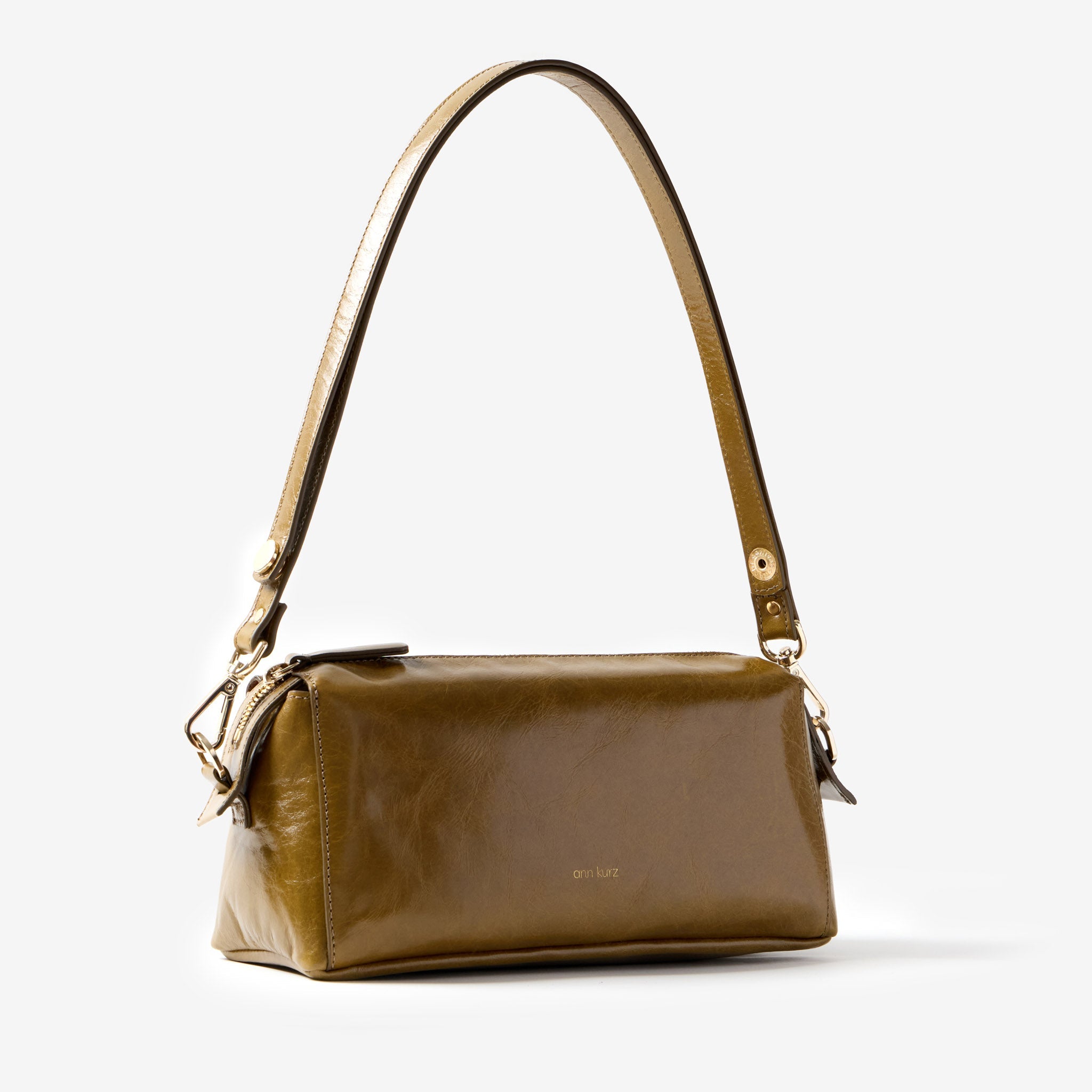 Light Shoulder - Shiny Nappa Bosco Green - ann kurz