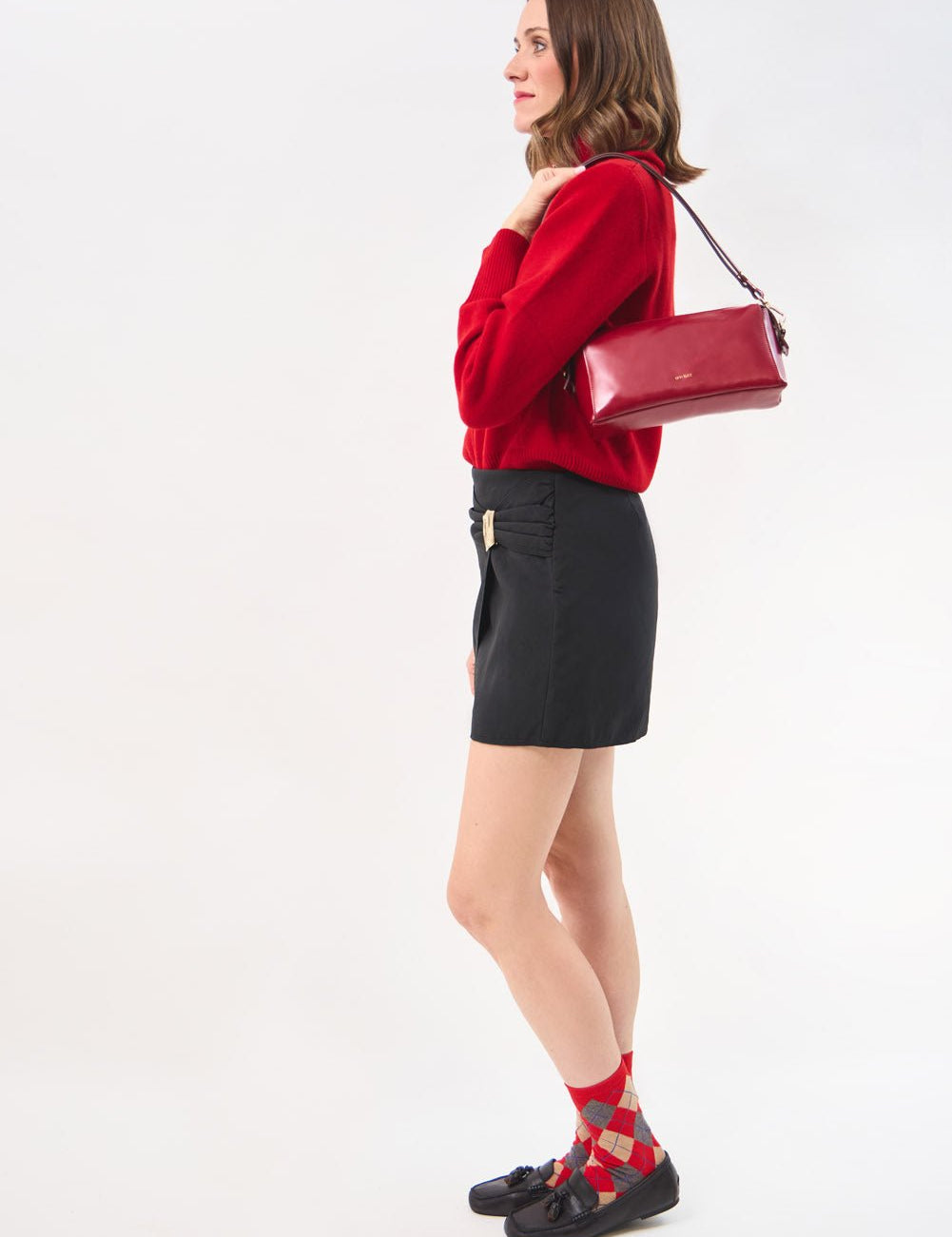 Light Shoulder - Shiny Nappa Rubino Red - ann kurz