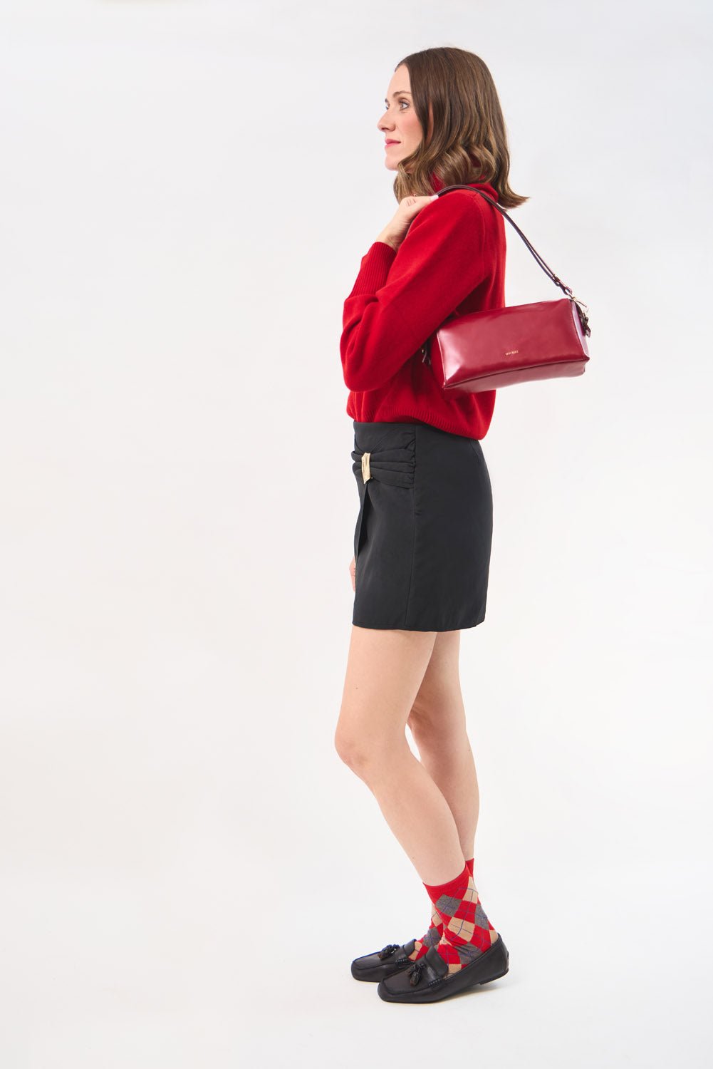 Light Shoulder - Shiny Nappa Rubino Red - ann kurz