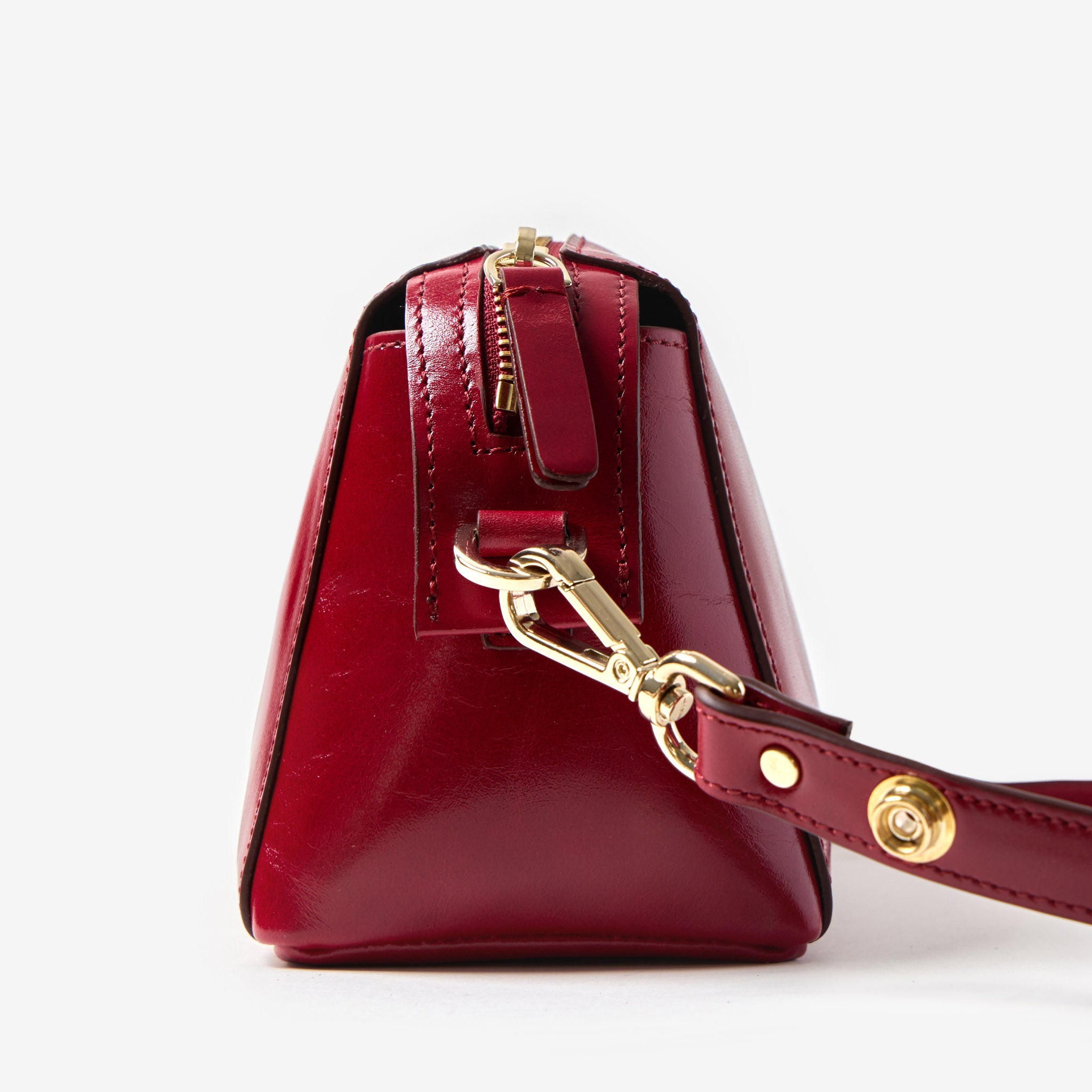 Light Shoulder - Shiny Nappa Rubino Red - ann kurz