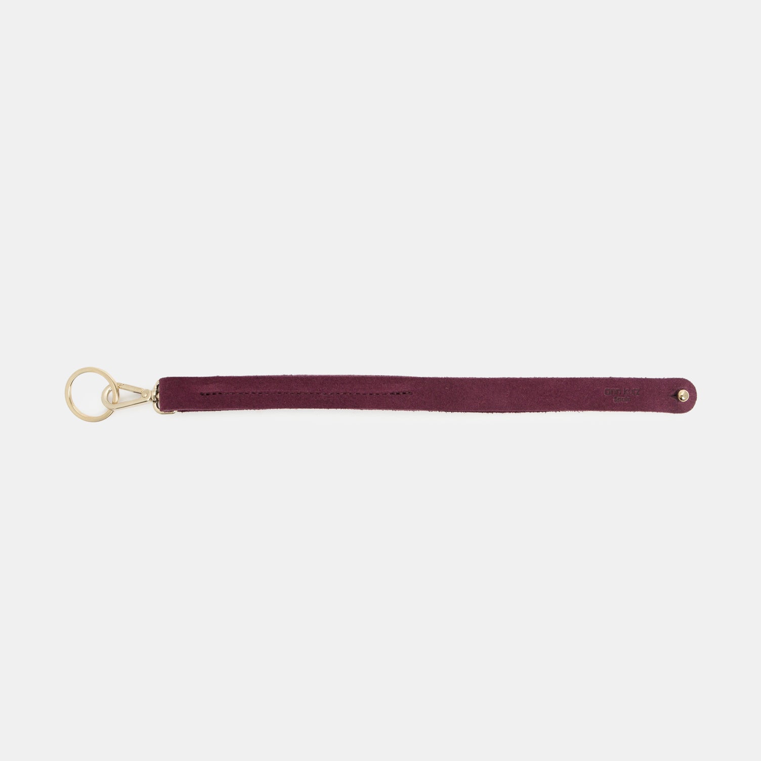 Long Keychain - Suede Burgundy - ann kurz