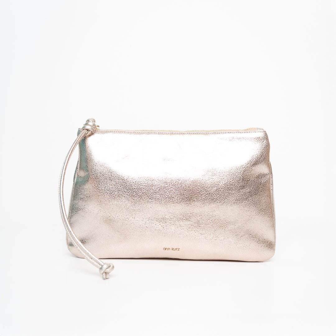 Medium Pouch - Metallic Platin - ann kurz