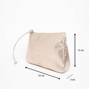 Medium Pouch - Metallic Platin - ann kurz