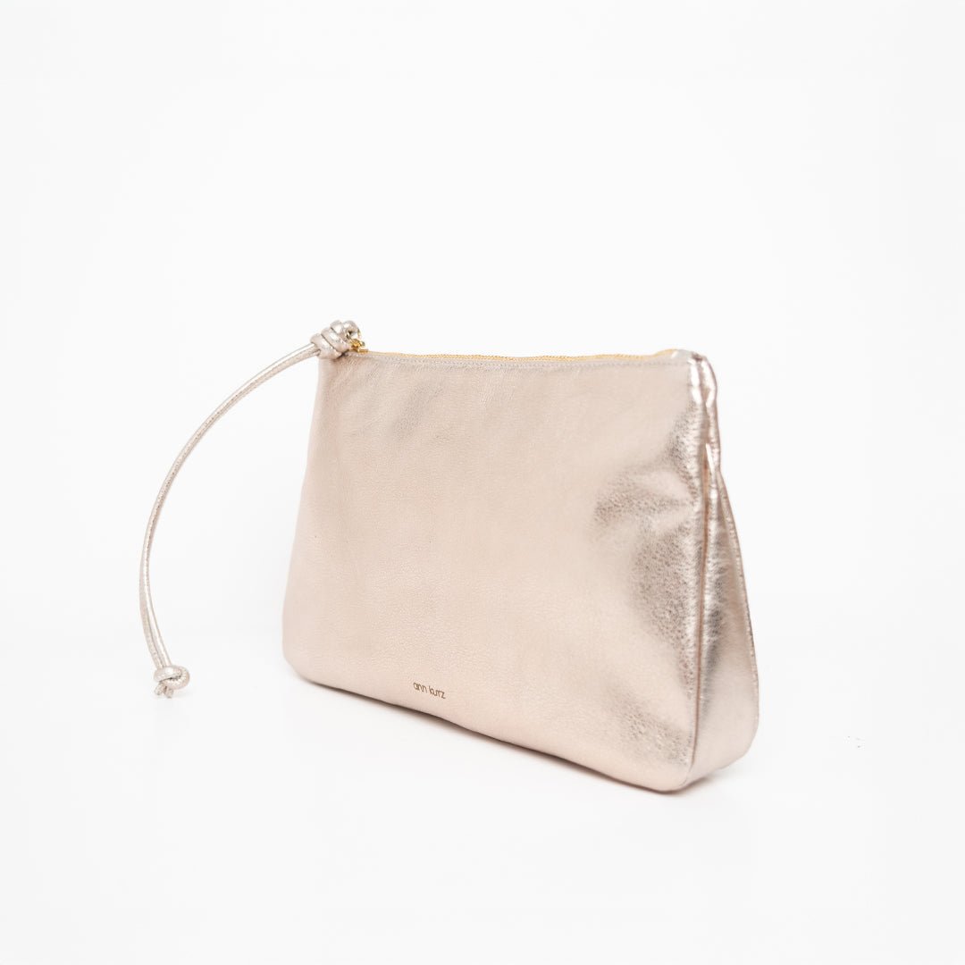 Medium Pouch - Metallic Platin - ann kurz