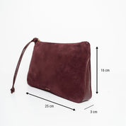Medium Pouch - Suede Mix Burgundy - ann kurz