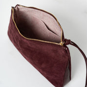 Medium Pouch - Suede Mix Burgundy - ann kurz