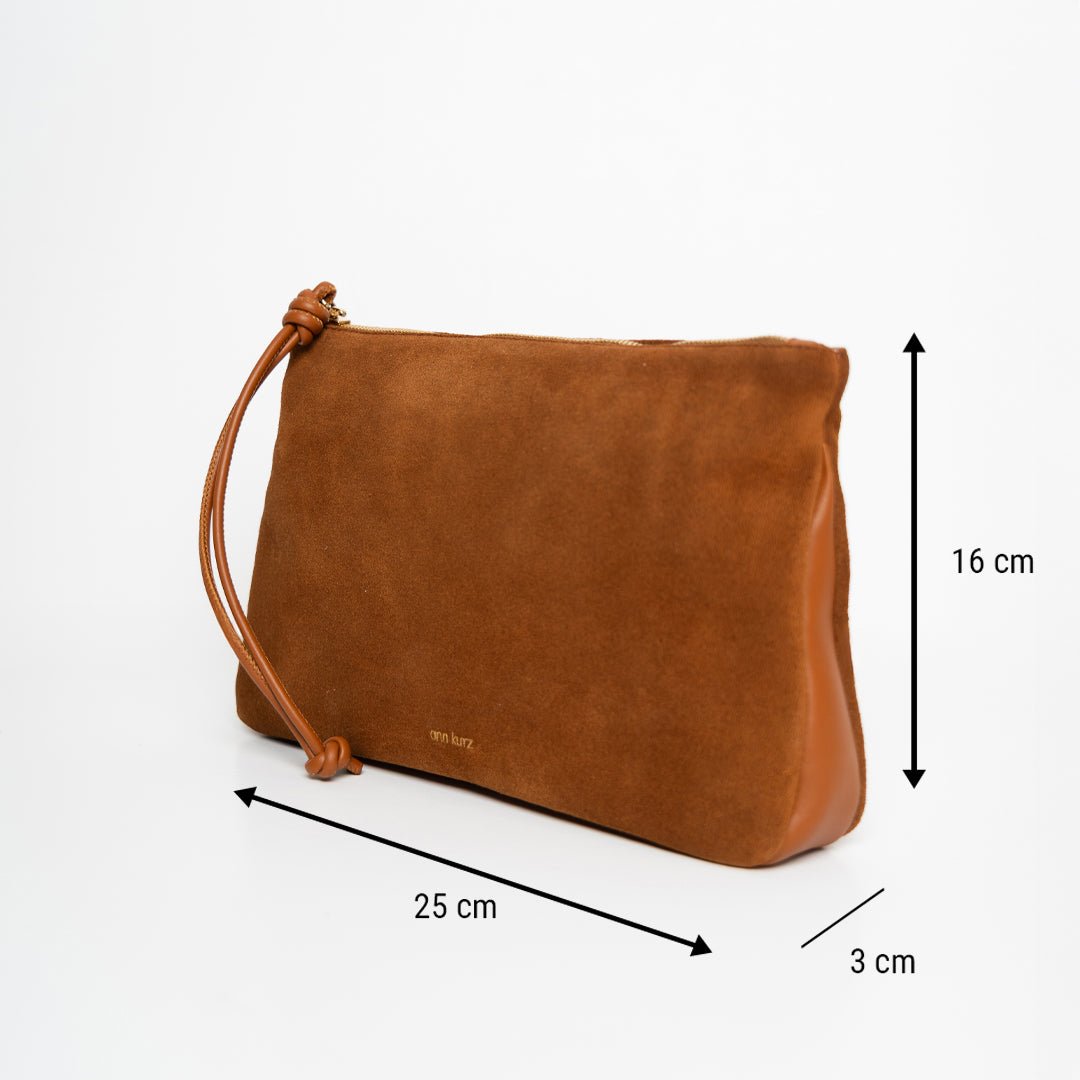 Medium Pouch - Suede Mix Cuero - ann kurz