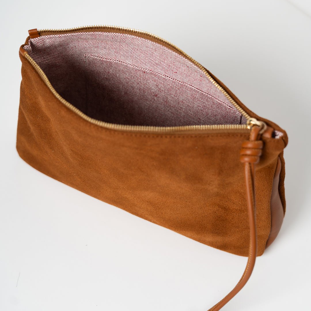 Medium Pouch - Suede Mix Cuero - ann kurz