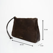Medium Pouch - Suede Mix Mocha - ann kurz