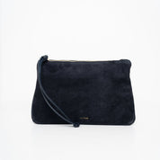 Medium Pouch - Suede Mix Navy - ann kurz