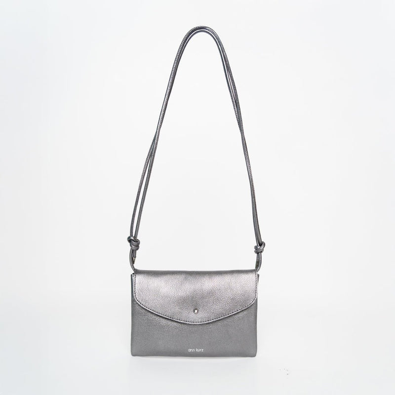 Mini Cute Clutch - Metallic Dark Silver - ann kurz