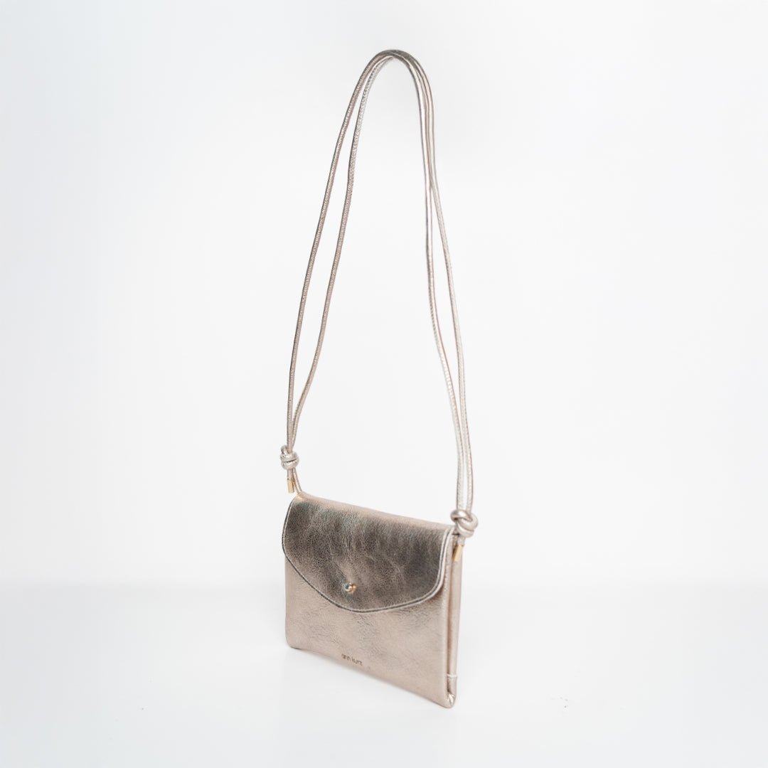 Mini Cute Clutch - Metallic Platin - ann kurz